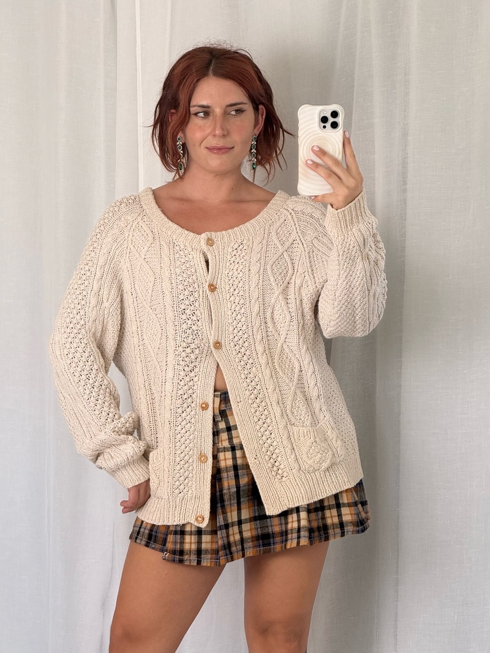coastal cable knit cardigan ✧ vintage orvis